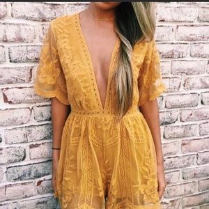Beautiful lace embroidered romper